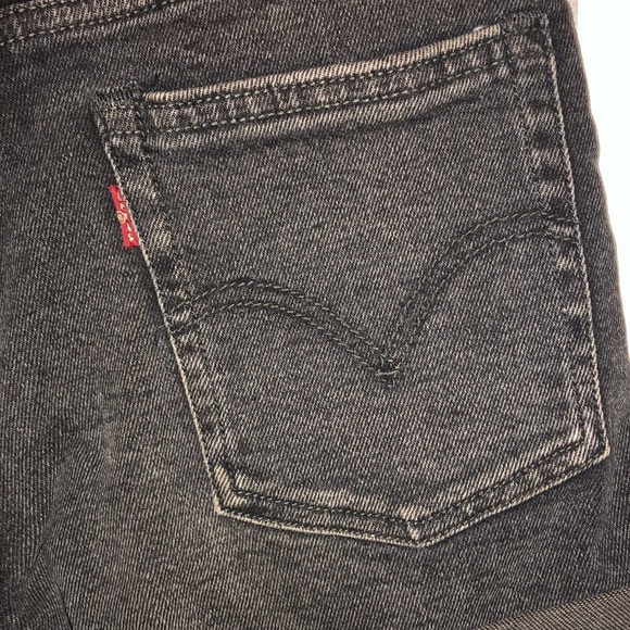 Levi Black Washed Out Shorts - Picture 7 of 11